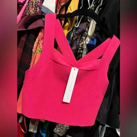 NWT House of Harlow 1960 HOT Pink Crop Top - Perfect for Barbiecore Fashion! - Picture 10 of 16